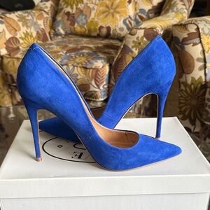 Steve Madden Daisie Blue Suede Heels
